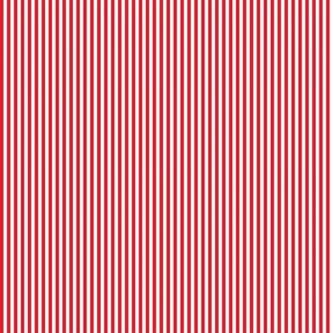 Patchworkstof - 1/8 inch Stripe - Rød og hvid