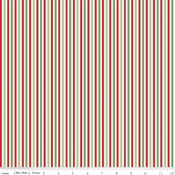Patchworkstof - 1/8 inch Stripe -Christmas