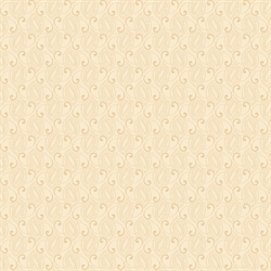 lyst patchworkstof med beige motiv