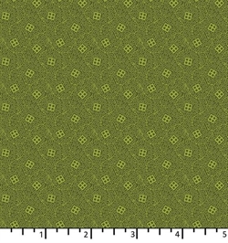 Grønt mønstret patchworkstof