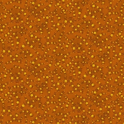 mørk orange retro patchworkstof