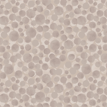 Beige patchworkstof med store cirkler tone-i-tone