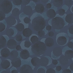 mørkeblåt basis patchworkstof med prikker