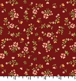 EQP Patchworkstof - Growing Love - Cranberry Red