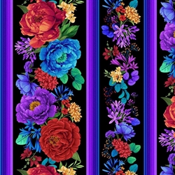 Patchworkstof - Bright floral - Stripe