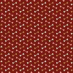 EQP Patchworkstof - Marble run - Cranberry