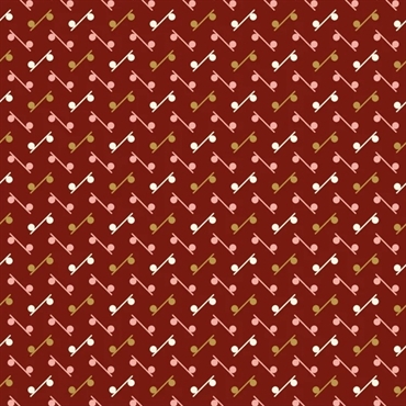 EQP Patchworkstof - Marble run - Cranberry