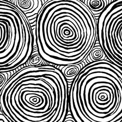 Kaffe Fassett Patchworkstof - Onion rings - Black