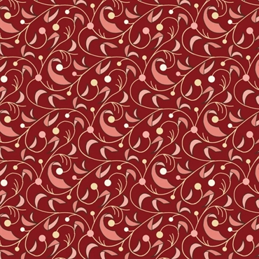 EQP Patchworkstof - Riverside - Burgundy