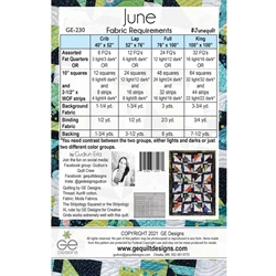  June Quilt materialer