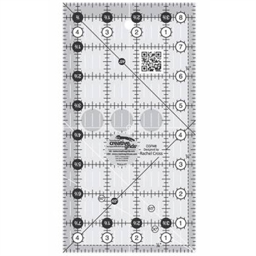 Patchworklineal 4½ x 8½ inches.