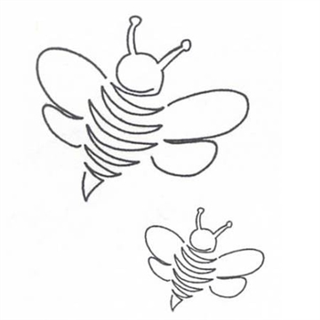 Quilteskabelon med humlebier