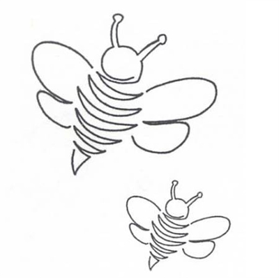 Quilteskabelon med humlebier