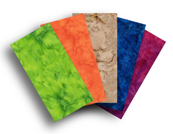 Batikstoffer uden motiv